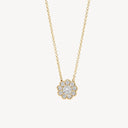 Blush Ketting Bloem Hanger met Zirkonia 14k goud 3196YZI