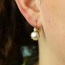 Oorbellen Camps & Camps Rond Pearl White