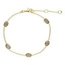 Pure by Nat Gouden Natuursteen Armband Jade Smoky