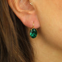 Oorbellen Camps & Camps Ovaal Emerald Green