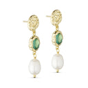 Pure by Nat Oorbellen Silvia Pearl Green Tourmaline
