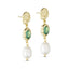 Pure by Nat Oorbellen Silvia Pearl Green Tourmaline