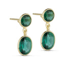 Pure by Nat Natuursteen Oorbellen Jade Medium Green Tourmaline Hydro