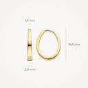 Blush Oorbellen Ovaalvormig 16,6 mm 14k goud 7278YGO