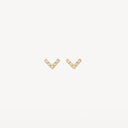 Blush Oorbellen Oorknopjes Pavézetting 14k goud 7374YZI