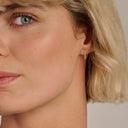 Blush Oorbellen Rechthoekig ø 1.4 mm met Zirkonia 14k goud 7381YZI