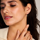 Blush Oorbedels Zwarte Parelmoer Bergkristal 14k goud 9091YBQ