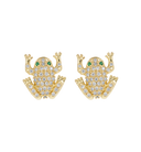 Anna + Nina Enchanted Froggies Stud Oorbellen