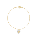 Anna + Nina Gouden Fine Bravery Heart Armband