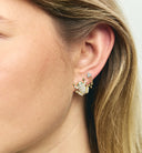 Anna + Nina Gouden Single Marble Stud Model