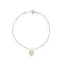 Anna + Nina Zilveren Fine Bravery Heart Armband