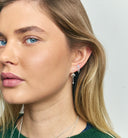Anna + Nina Zilveren Single Head in the Clouds Stud Oorbel