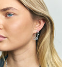 Anna + Nina Zilveren Single Key of Secrets Stud