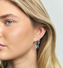 Anna + Nina Zilveren Single LOVE Rules Ring Oorbel