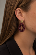 Lott Bordeaux Oorbellen Drop S - Cherry Lacquer