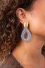 Lott Oorbellen Drop L - Retro Blue