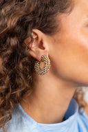 Goud/Zilverkleurige Oorbellen Mara Round Creole S
