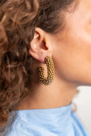 Goudkleurige Oorbellen Danique Oval Creole L