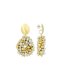 Goud- en Zilverkleurige Oorbellen Louise Irregular Double Stones Drop S