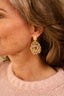 Goud- en Zilverkleurige Oorbellen Louise Irregular Double Stones Drop S
