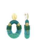 Turquoise Oorbellen Yara Combi Oval L
