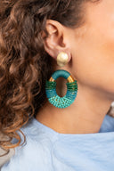 Turquoise Oorbellen Yara Combi Oval L
