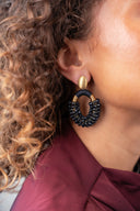 Lott Oorbellen Yara Combi Oval M - Elemental Blue