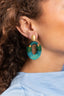 Groene Oorbellen Yara Combi Oval M
