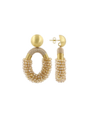 Lott Oorbellen Combi Oval M - Champagne