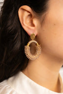 Lott Oorbellen Combi Oval M - Champagne