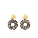Lott Oorbellen Open Round Element - Metallic Brown