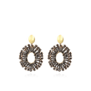 Lott Oorbellen Open Oval Element Metallic Brown