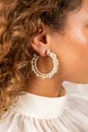 Lott Oorbellen Urchin Creole Irregular Stones M - Nude