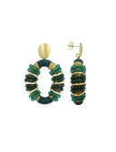 Lott Oorbellen Combi Oval Deluxe M - Emerald