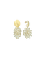 Lott Oorbellen Thick Oval Crystal Sequins - Golden Shadow