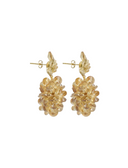 Lott Oorbellen Thick Oval Crystal Sequins - Champagne