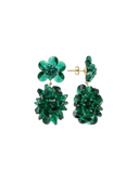 Lott Oorbellen Thick Oval Crystal Sequins - Emerald Green