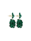 Lott Oorbellen Thick Oval Crystal Sequins - Emerald Green