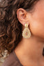 Lott Oorbellen Drop S Irregular Stones - Ice Gold