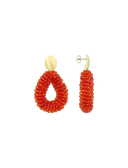 Lott Neon Rode Oorbellen Drop S Irregular Stones Berry