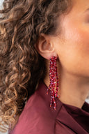 Lott Rode Oorbellen Waterfall w/ Different Stones M Doortje