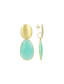Turquoise Oorbellen Doris Framed Oval