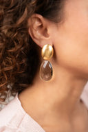 Lott Oorbellen Framed Oval - Nude