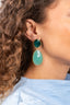 Turquoise Oorbellen Doris Framed Oval M Lott