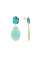 Turquoise Oorbellen Doris Framed Oval M Lott