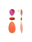 Fuchsia Oorbellen Runa Triple Framed Shapes Lott Gioielli 