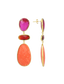 Fuchsia Oorbellen Runa Triple Framed Shapes Lott Gioielli 