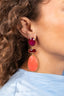 Fuchsia Oorbellen Runa Triple Framed Shapes Lott Gioielli 