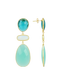 Lott oorbellen Turquoise Earrings Runa Triple Framed Shapes