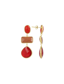 Lott Rode Oorbellen Triple Shapes Lune